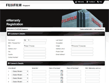 Tablet Screenshot of ewarranty.fujifilm.com.sg