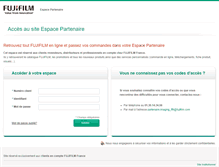 Tablet Screenshot of espacepartenaire.fujifilm.fr
