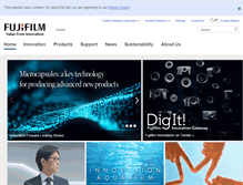 Tablet Screenshot of fujifilm.com