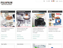 Tablet Screenshot of fujifilm.ch